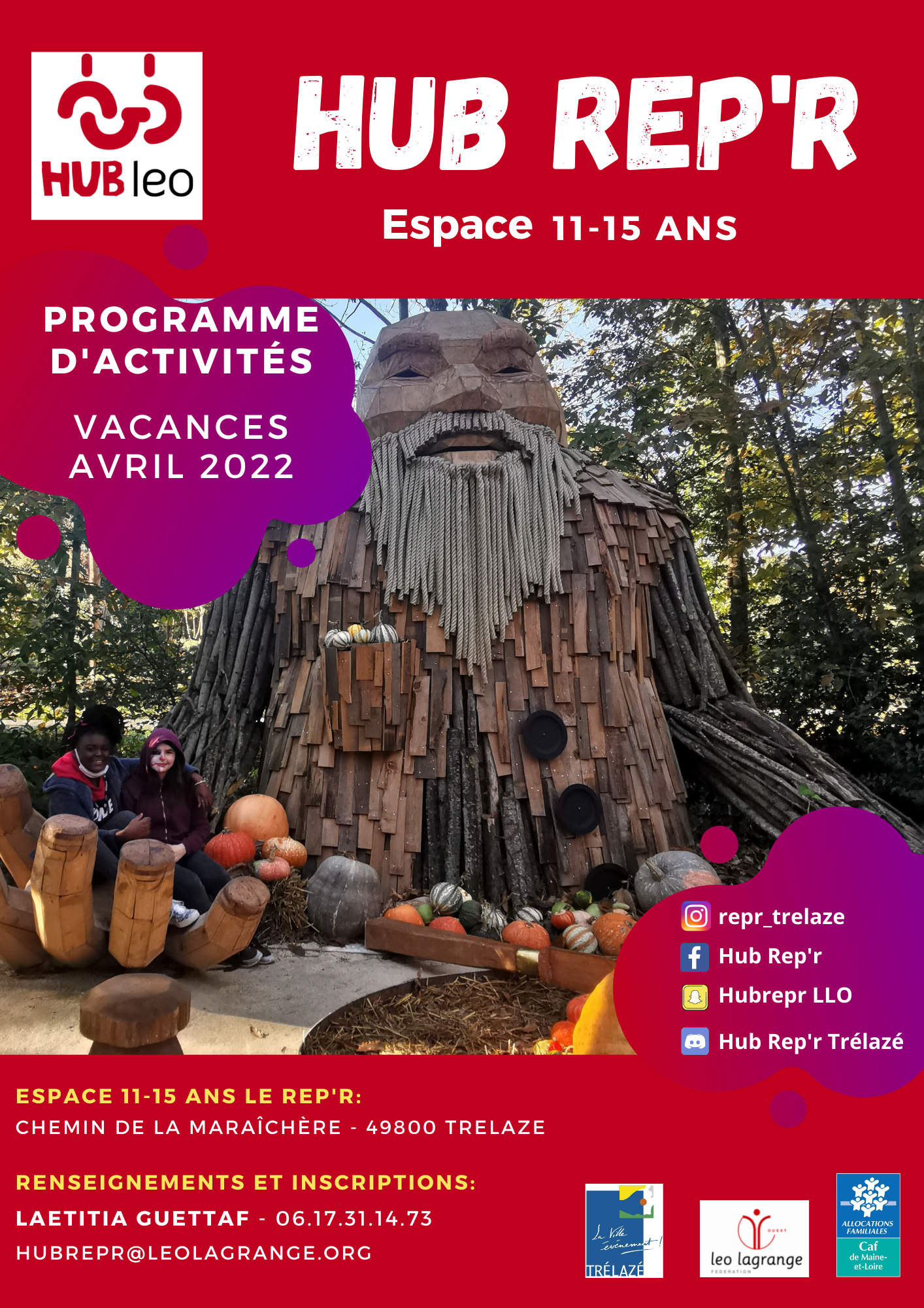 Image de l'évènement Vacances de Pâques, programme du Hub Rep’R