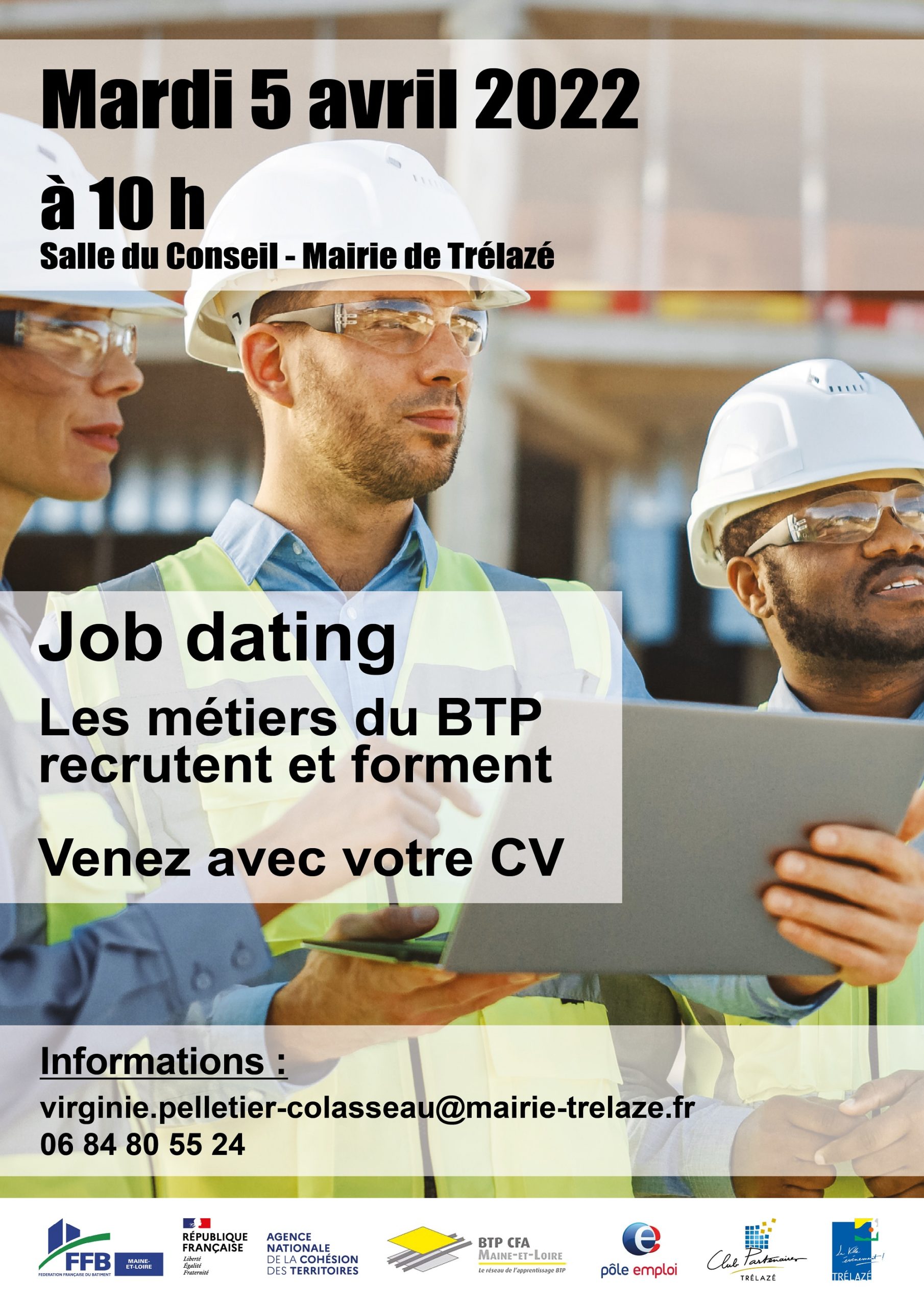 Image de l'évènement Job dating les métiers du BTP forment et recrutent