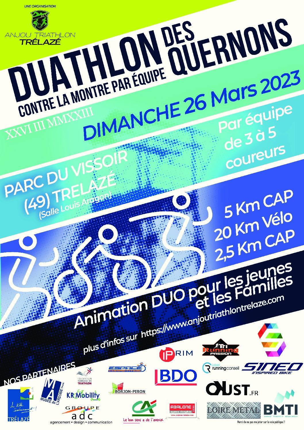 Image de l'évènement Anjou Triathlon Trélazé organise sa nouvelle édition du Duathlon des Quernons