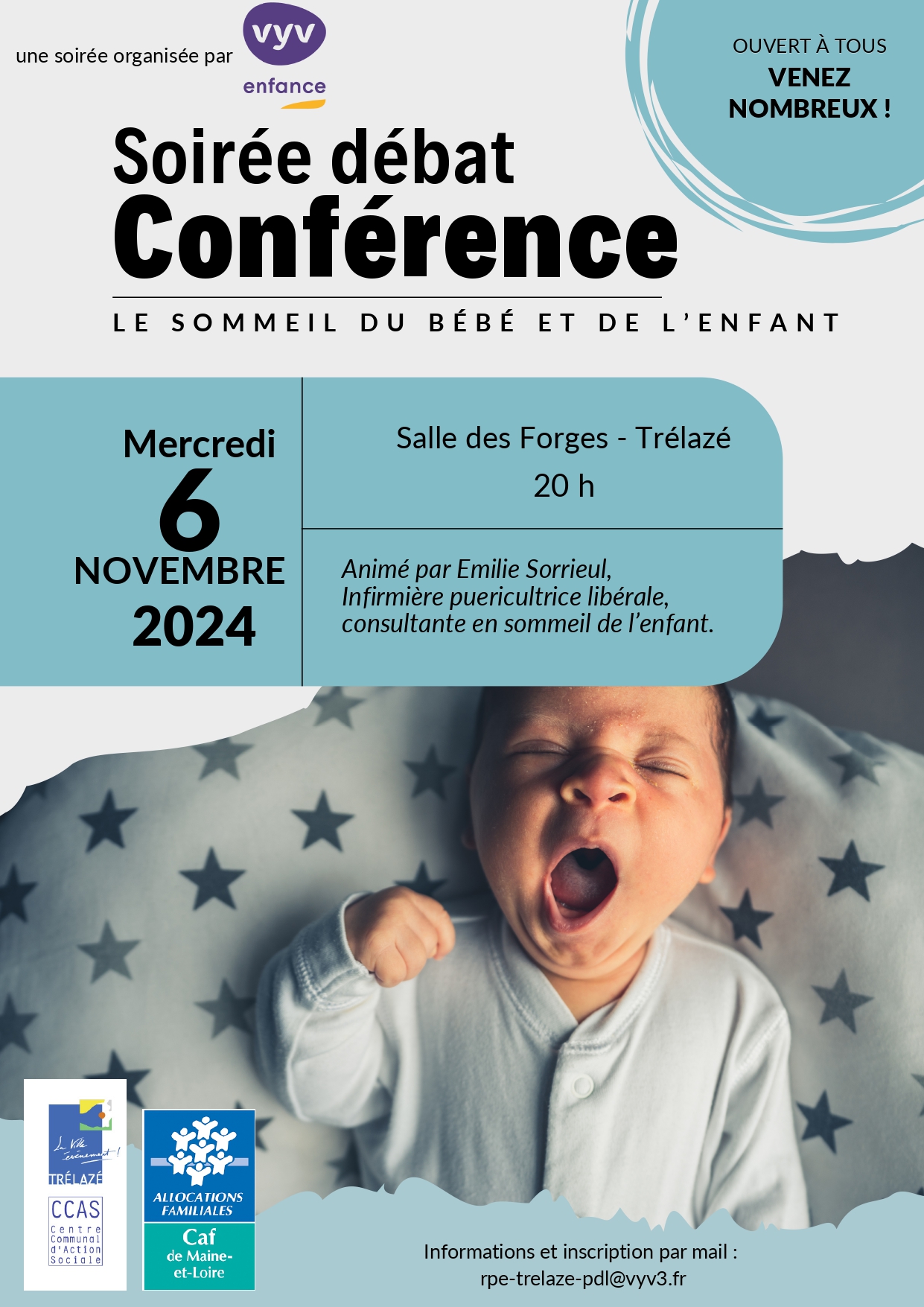 Image de l'évènement Conférence sur le sommeil du jeune enfant