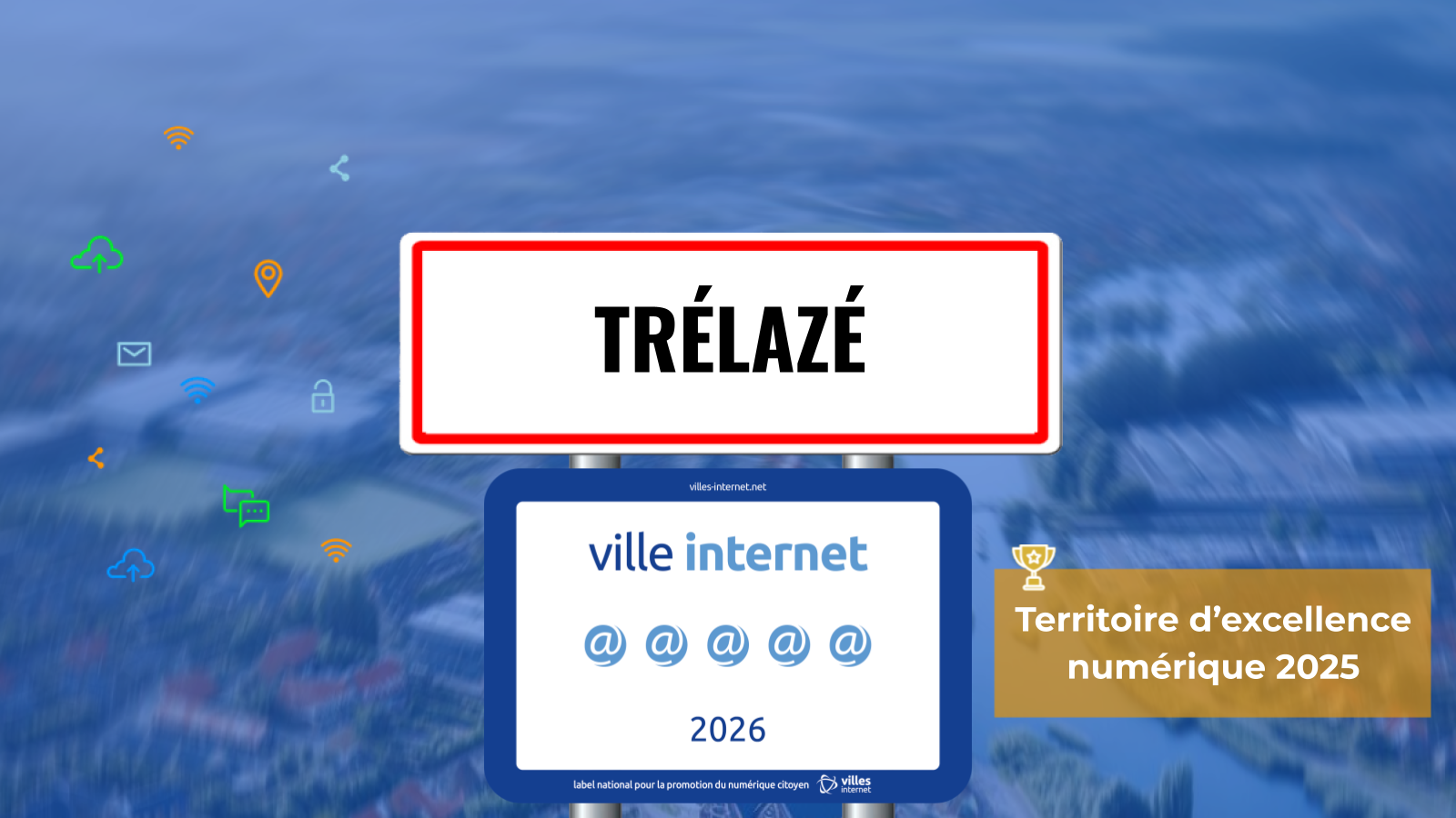 Image de l'article Label Villes internet : Trélazé de nouveau distinguée