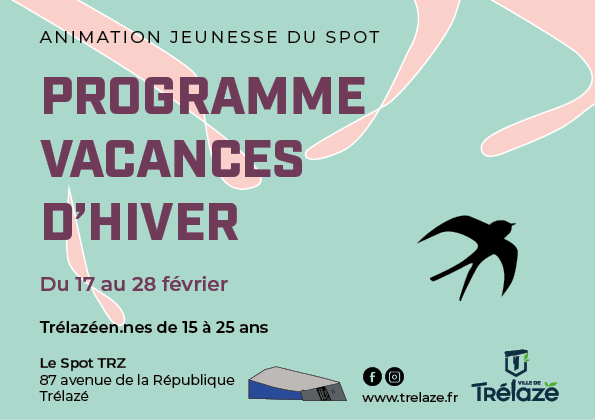Image de l'évènement Programme des vacances du Spot TRZ !