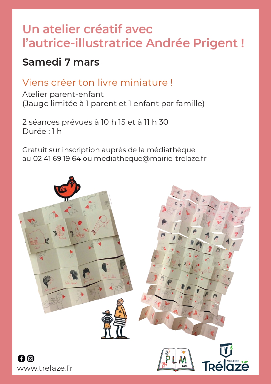 Image de l'évènement Un atelier créatif avec l&rsquo;autrice-illustratrice Andrée Prigent