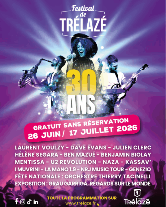 Image de l'article Festival de Trélazé : la programmation de la 30e édition dévoilée !