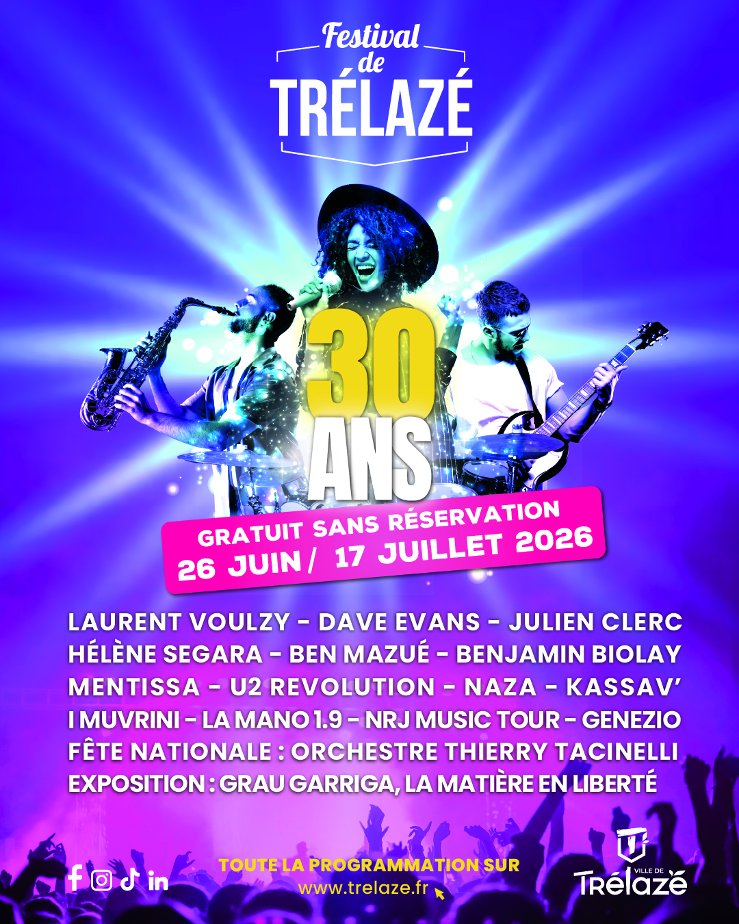 Image de l'article Festival de Trélazé : la programmation de la 30e édition dévoilée !
